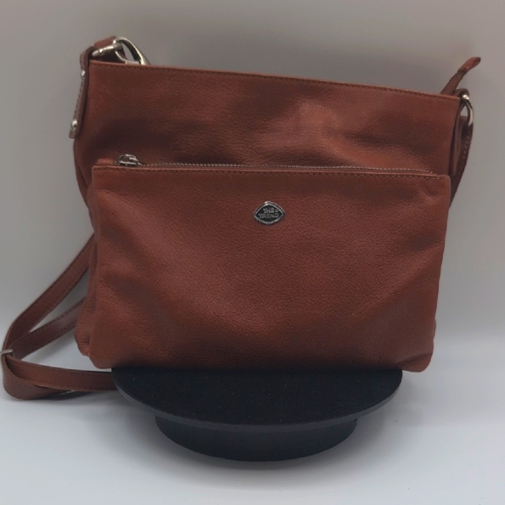 The Trend| Brown Leather Crossbody Bag